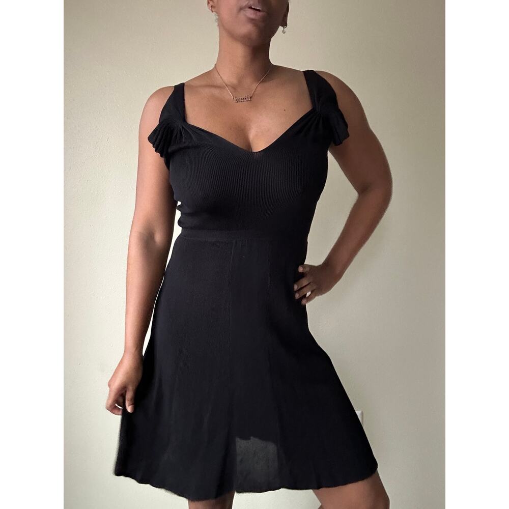 French Connection Black Stretch Knit Dress Size 8